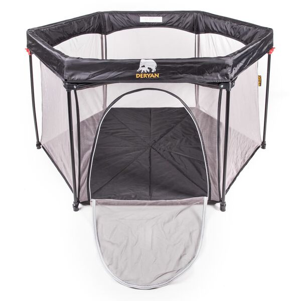 DERYAN Portable PlayPen 135x135x75 cm Black