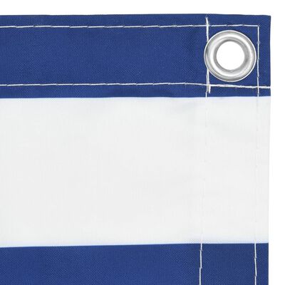 vidaXL Balcony Screen White and Blue 90x500 cm Oxford Fabric