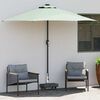 vidaXL Parasol Base Black 45 x 25 x 45 cm Granite and Steel