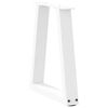 vidaXL Coffee Table Legs V-Shape 2 pcs White 38x(42-43.3) cm Steel