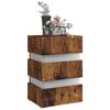 vidaXL LED Bedside Cabinet Smoked Oak 45x35x67 cm Engineered Wood