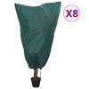 vidaXL Plant Fleece Covers with Drawstring 8 pcs 70 g/m² 0.8x1.2 m