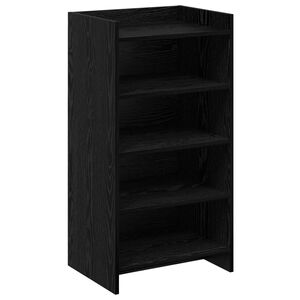 vidaXL Shoe Cabinet Black Oak 48 x 36 x 92 cm Engineered Wood