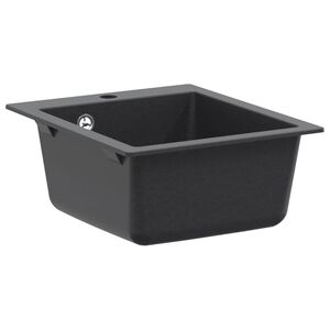 vidaXL Kitchen Sink Single Basin Granite 42.5 x 50 x 31 cm Graphite