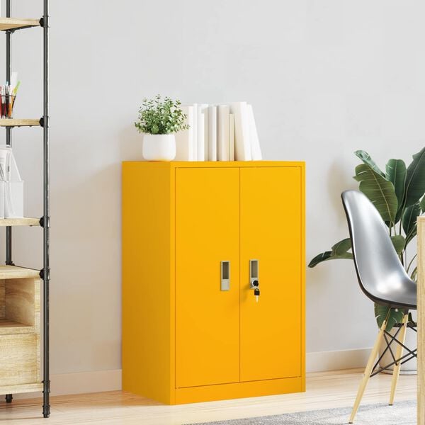 vidaXL Storage Cabinet with Storage Mustard Yellow 60 x 40 x 90 cm