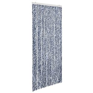 vidaXL Insect Curtain Blue and White 90x200 cm Chenille