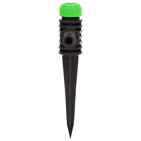 vidaXL Rotating Sprinklers 6 pcs Green and Black 3x6x19.5 cm ABS & PP