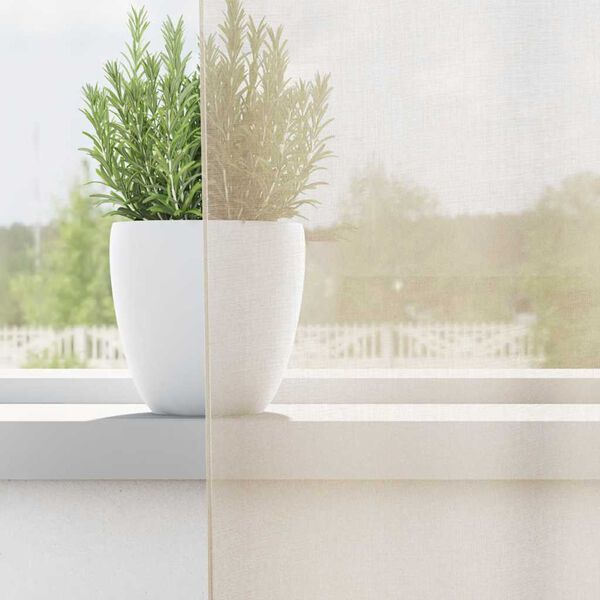 vidaXL Voile Curtains with Grommets 2 pcs Cream 140x300 cm