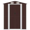 vidaXL Garden Shed Dark Brown 192x191x223 cm Galvanised Steel
