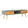 vidaXL TV Cabinet Grey 120x35x35 cm Solid Pinewood