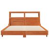 vidaXL Bed Frame without Mattress Wax Brown 135x190 cm Double Solid Wood Pine