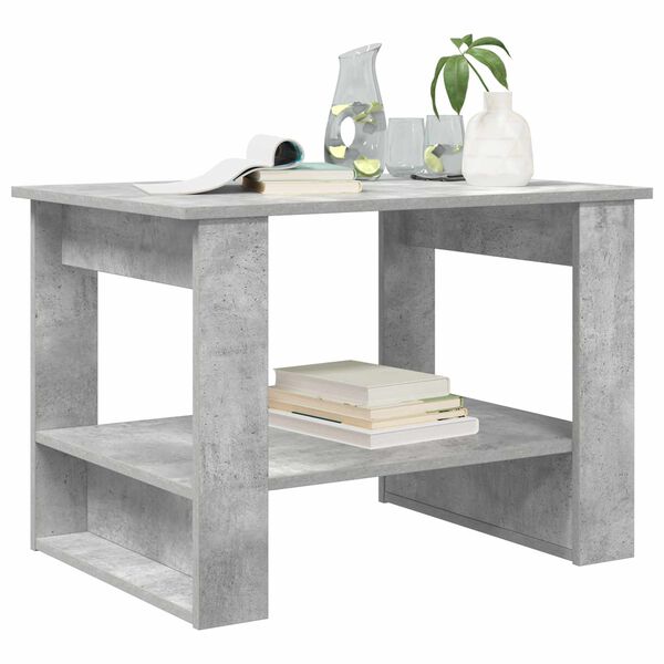 vidaXL Coffee Table Concrete Grey 72 x 50 x 50 cm Engineered Wood