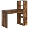 vidaXL Desk Smoked Oak Engineered Wood 113 x 54 x 120 cm