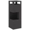 vidaXL Fire Bowl Black 35 x 35 x 100 cm Weathering Steel