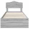 vidaXL Bed Frame with Drawer Grey Sonoma 90 x 190 cm Engineered Wood