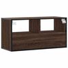 vidaXL TV Cabinet Brown Oak 80x31x39.5 cm Engineered Wood and Metal