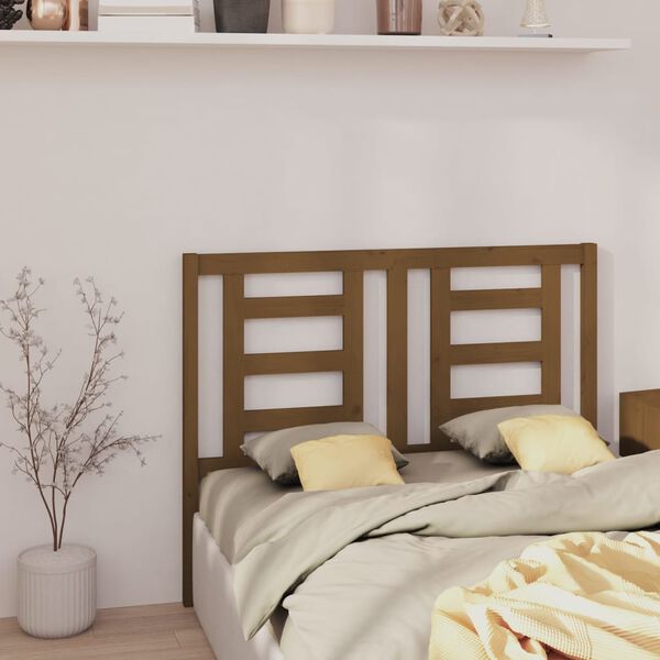 vidaXL Bed Headboard Honey Brown 141x4x100 cm Solid Wood Pine