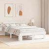 vidaXL Bed Frame with Headboard White 160 x 200 cm Solid Pine Wood