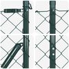 vidaXL Fence Post Green 1 x 25 m (60 x 60 mm mesh) Steel
