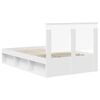 vidaXL Bed Frame with Headboard White 120 x 200 cm Solid Pine Wood
