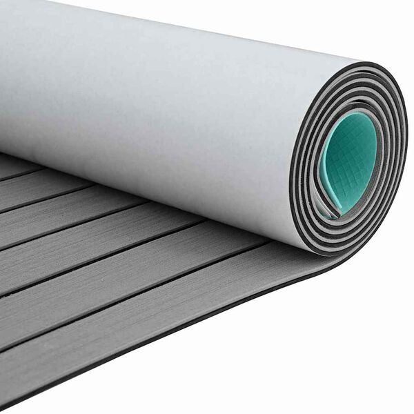 vidaXL Boat Flooring Light grey and black 240 x 90 cm EVA foam