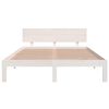 vidaXL Bed Frame without Mattress White Solid Wood Pine 140x200cm