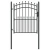 vidaXL Fence Gate with Spikes EMMEN 150 x 100 cm Powder-coated steel
