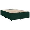 vidaXL Bed Frame without Mattress Dark Green 140x200 cm Velvet