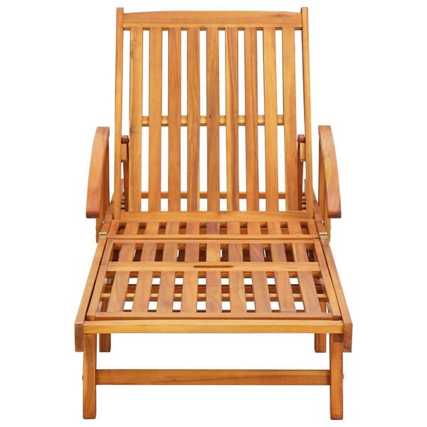 vidaXL 2 Piece Sunlounger Set with Table Solid Acacia Wood