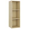 vidaXL TV Cabinets 2 pcs Sonoma Oak 107x35x37 cm Engineered Wood