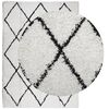vidaXL Shaggy Rug PAMPLONA High Pile Modern Cream and Black 200x280 cm