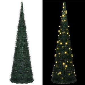 vidaXL Pop-up Christmas Tree | Green | PVC | 210 cm | Collapsible