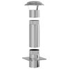 vidaXL Chimney Extension Silver 25 x 25 x 65 cm Stainless Steel