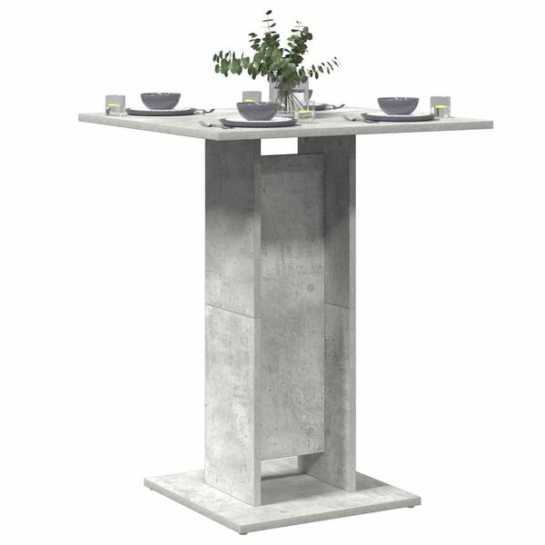 vidaXL Bistro Table Concrete Grey 60x60x75 cm Engineered Wood