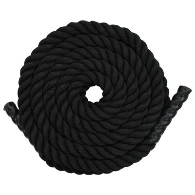 vidaXL Battle Rope 15 m Polyester Black