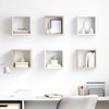 vidaXL Wall Cube Shelves 6 pcs White and Sonoma Oak 22x15x22 cm