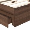 vidaXL Storage Bed with Drawer Brown Oak 200 x 200 cm Engineered Wood