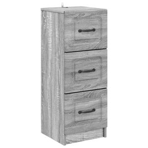 vidaXL Drawer Cabinet Grey Sonoma 33 x 34.5 x 87 cm Engineered Wood