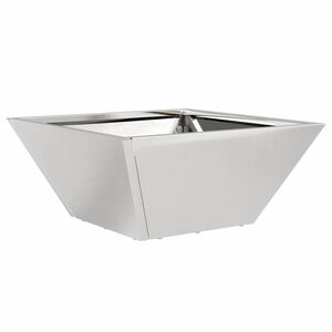 vidaXL Garden Planter Silver 35 x 35 x 15 cm Stainless Steel