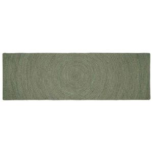 vidaXL Area Rugs Olive Green 80 x 250 cm Jute