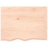 vidaXL Wall Shelf 80x60x(2-6) cm Untreated Solid Wood Oak