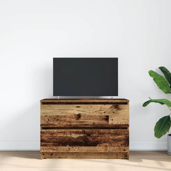vidaXL TV Cabinet Old Wood 80x35x54 cm Engineered Wood