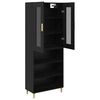 vidaXL Highboard Black Oak 69.5 x 34 x 180 cm