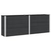 vidaXL Garden Raised Bed Black 250 x 50 x 91 cm alu.