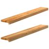 vidaXL Window Sills 2 pcs Light Brown 110x15x2 cm Solid Wood Oak