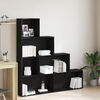 vidaXL Book Cabinet Black Oak 155 x 24 x 160 cm Engineered Wood