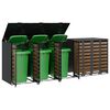 vidaXL Wheelie Bin Storage for 5 Bins Anthracite 340 x 77.5 x 115.5 cm