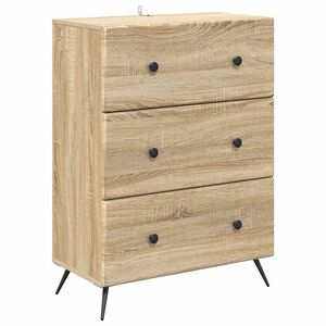 vidaXL Drawer Cabinet Sonoma Oak 66 x 34.5 x 90 cm Engineered Wood