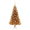 vidaXL Christmas Tree with 150 LEDs with Stand Gold 120 cm PET