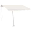 vidaXL Freestanding Manual Retractable Awning 350x250 cm Cream
